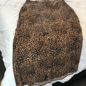 Old Navy Leopard Print Midi Skirt - Brown and Black